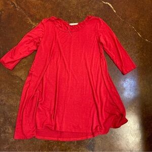 Ladies Red Piko Style Shirt/Tunic